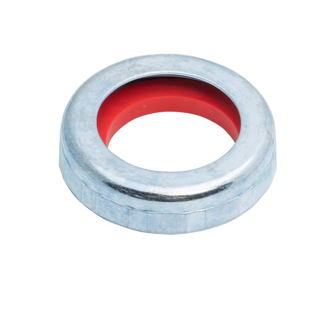 1-1/2 In. X 1-1/4 In. Sink Drain Pipe Zinc Slip-Joint Nut and Rubber Reducing Wa