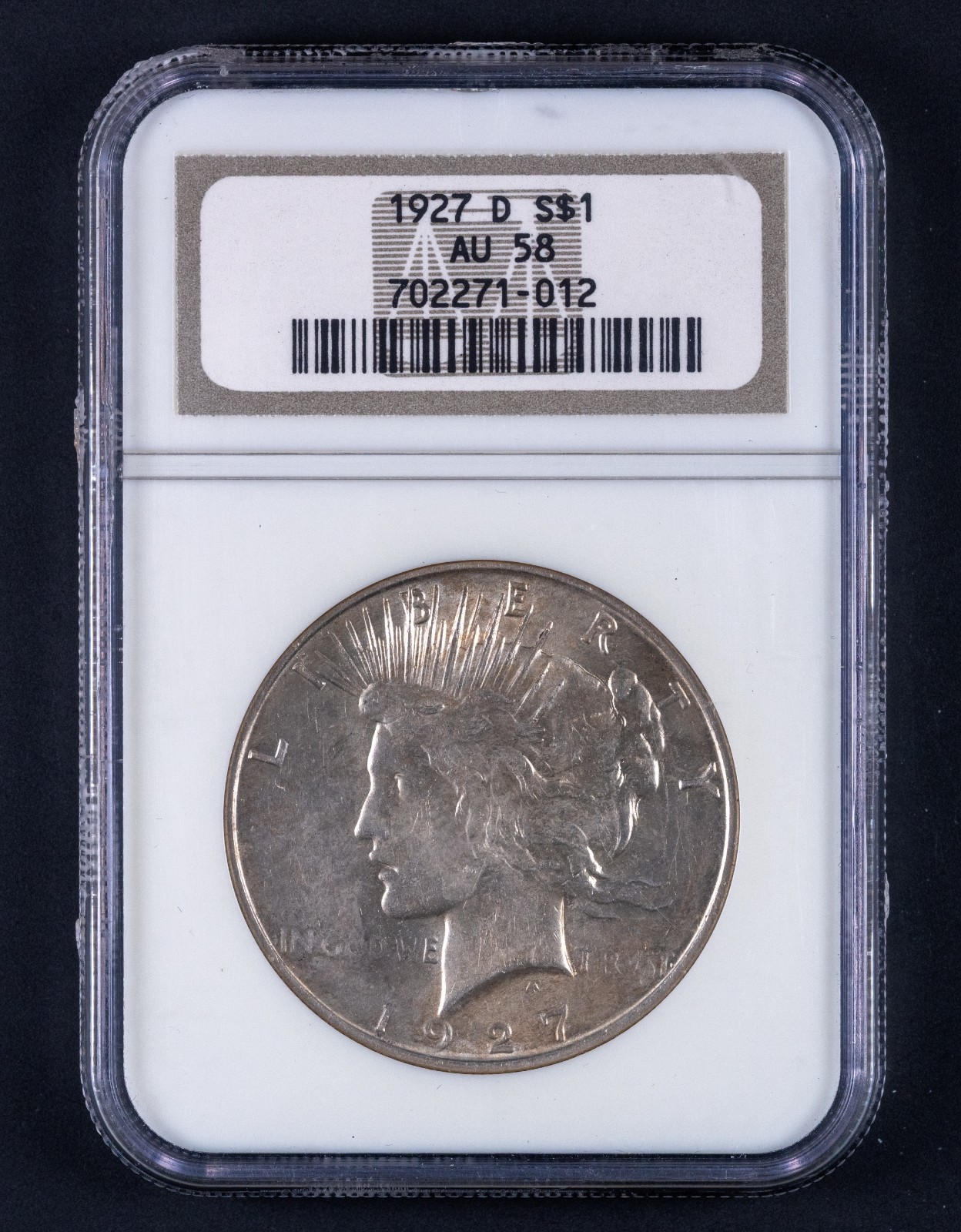 1927-D Peace Dollar $1 NGC AU58 DCB012