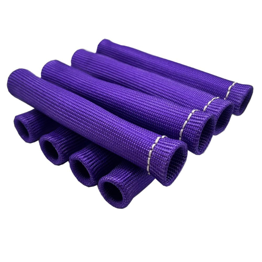 Spark Plug Wire Boots Protection 8 PCS Heat Shield 6 Purple