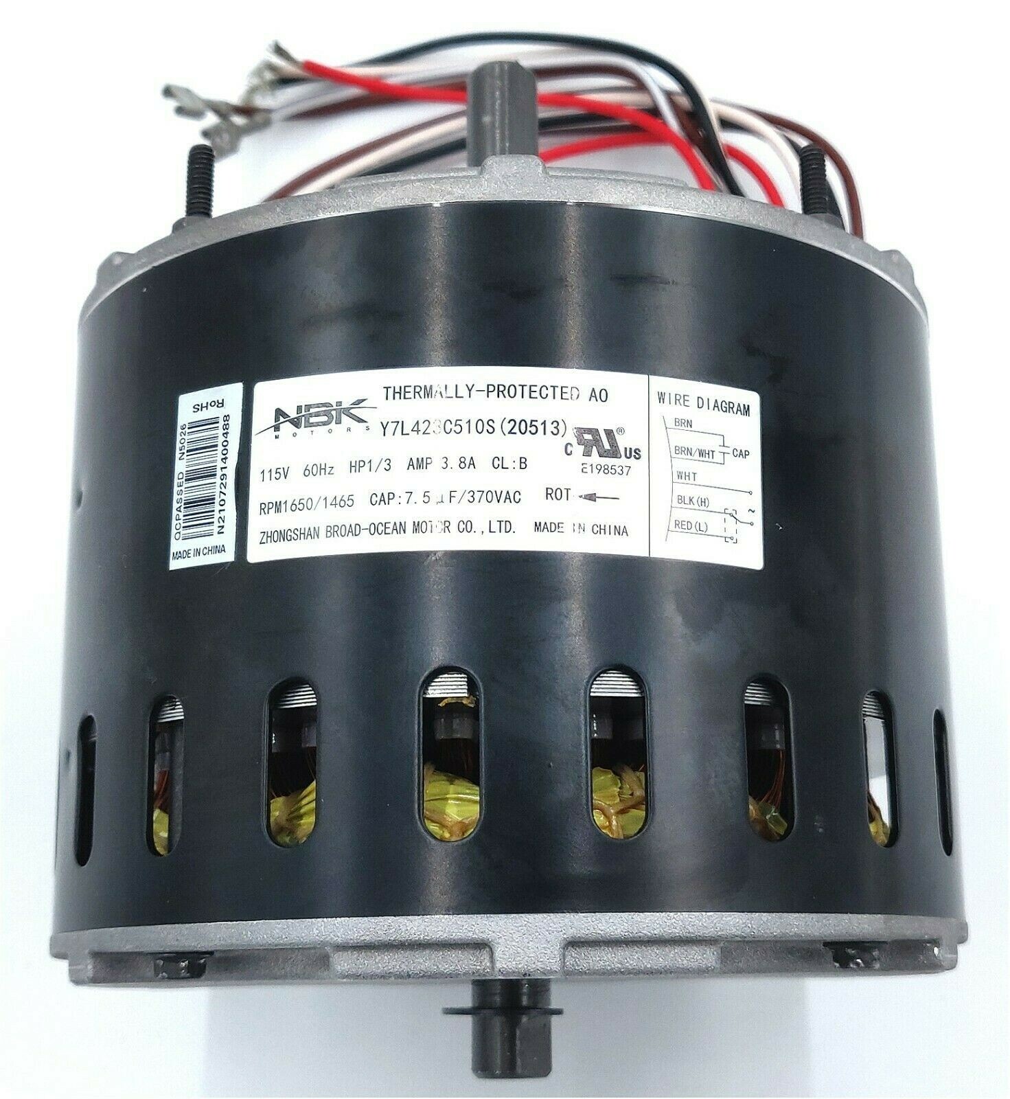 REPLACES COLEMAN 1468B3239  CONDENSER MOTOR 115V, HP 1/3, SAME DAY SHIPPING