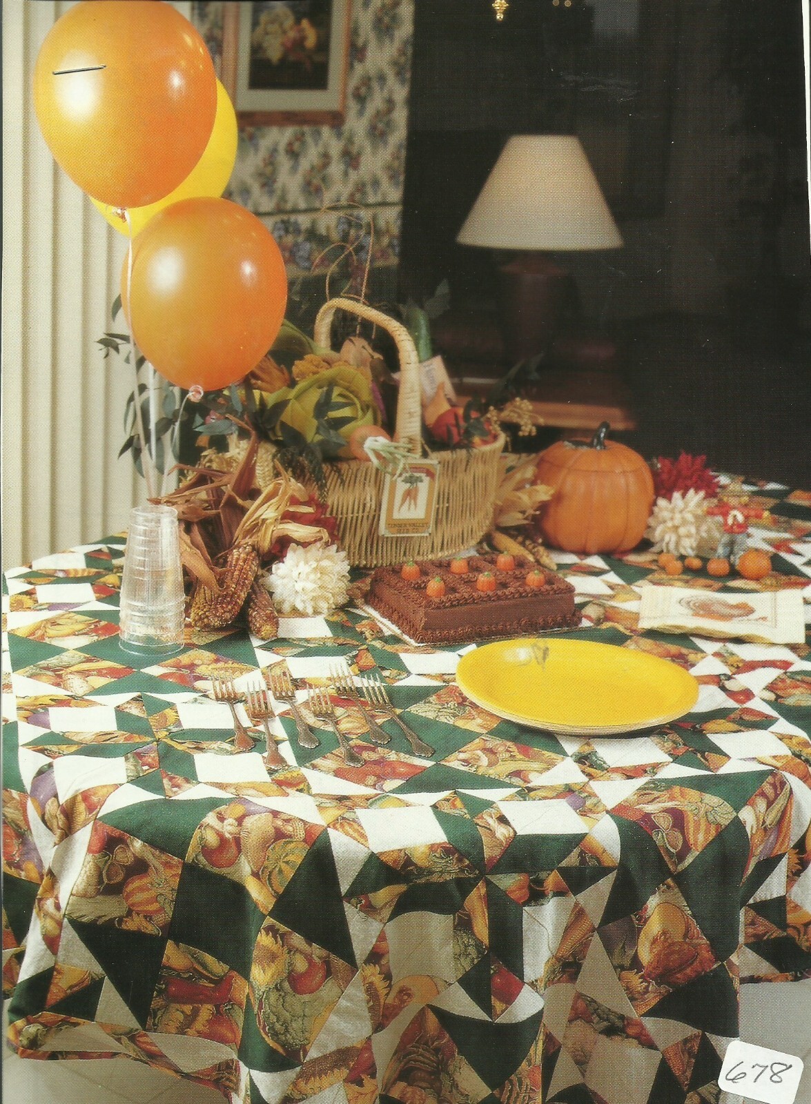 E0321 THANKSGIVING TABLE CLOTH QUILT PATTERN/INSTRUCTIONS