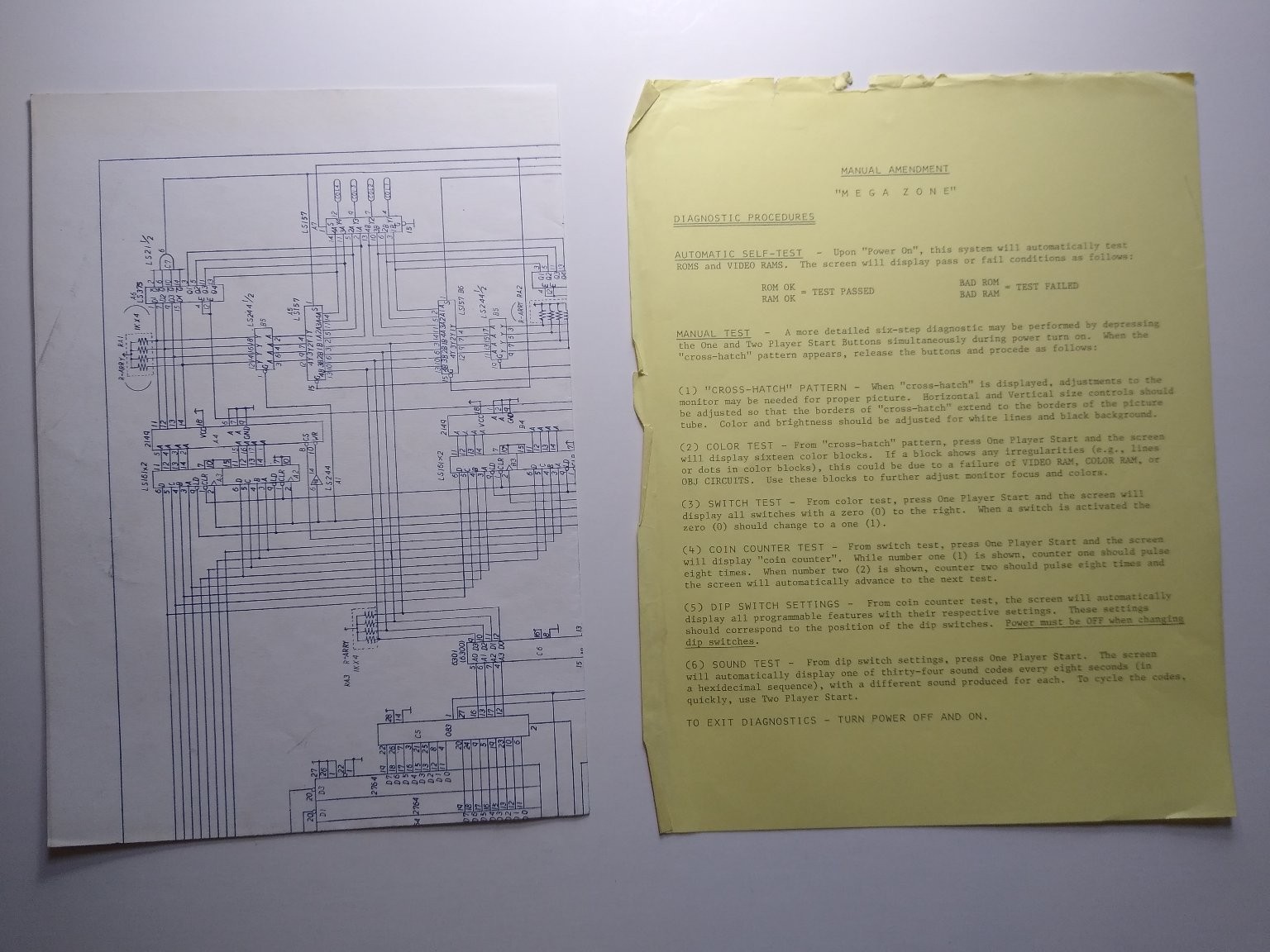 Konami Interlogic Mega Zone Conversion Kit Manual & Schematics 1983 Arcade