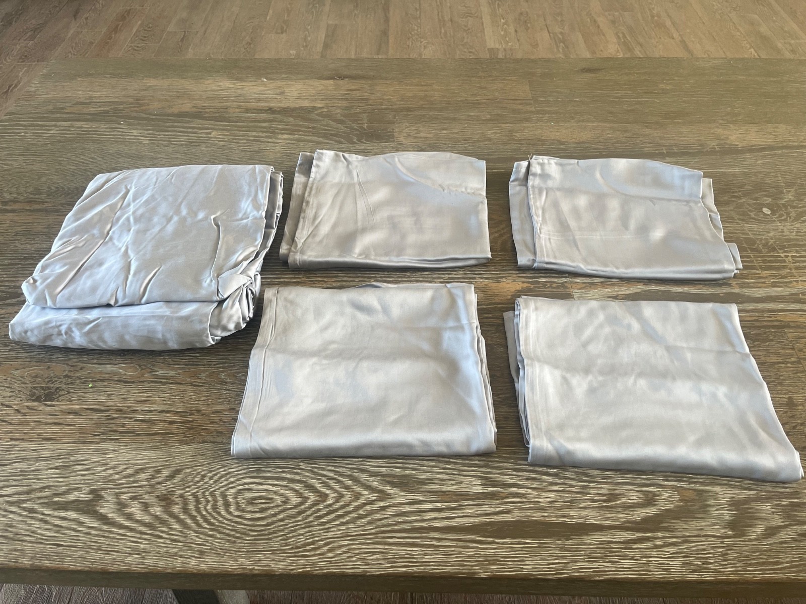 Tencel King Sheets Set Gray 5pc Deep Fitted