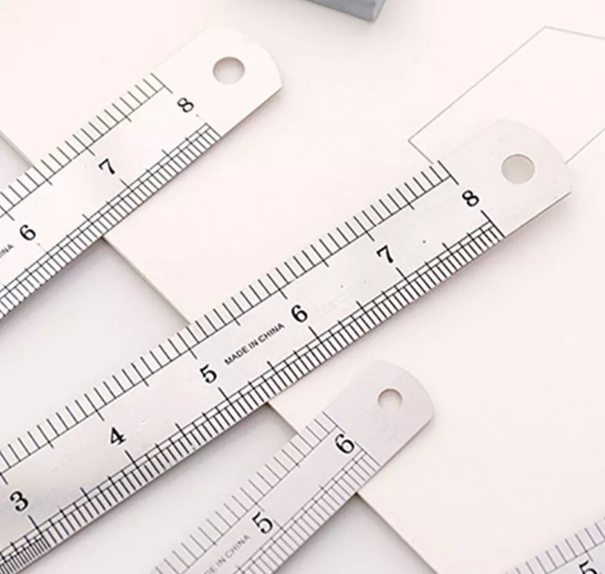 8 Inch/20cm Stainless Steel Ruler Metric Machinist Ruler USA