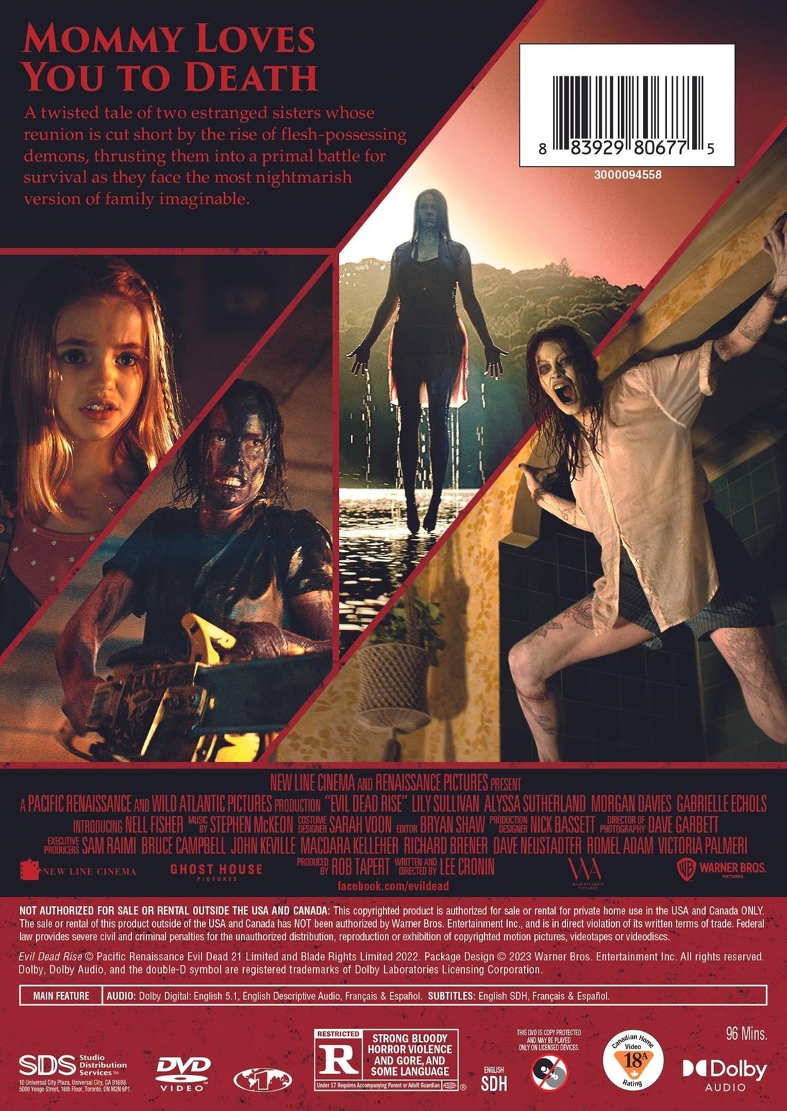 Evil Dead Rise DVD Alyssa Sutherland NEW