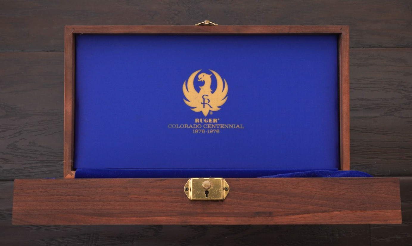 Original Ruger Single-Six 1976 Colorado Centennial Wood Display Case