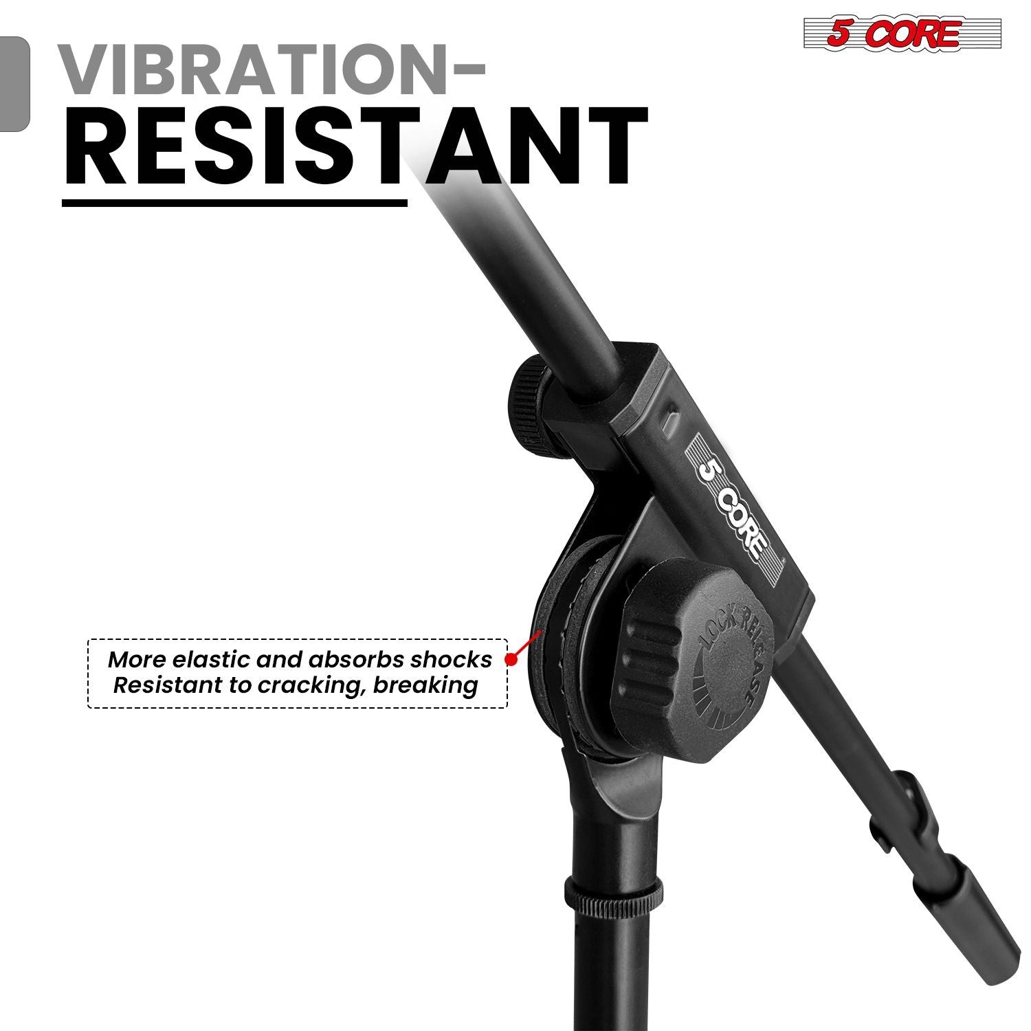 Microphone Stand Floor Height Adjustable w Extending Telescoping Boom Arm