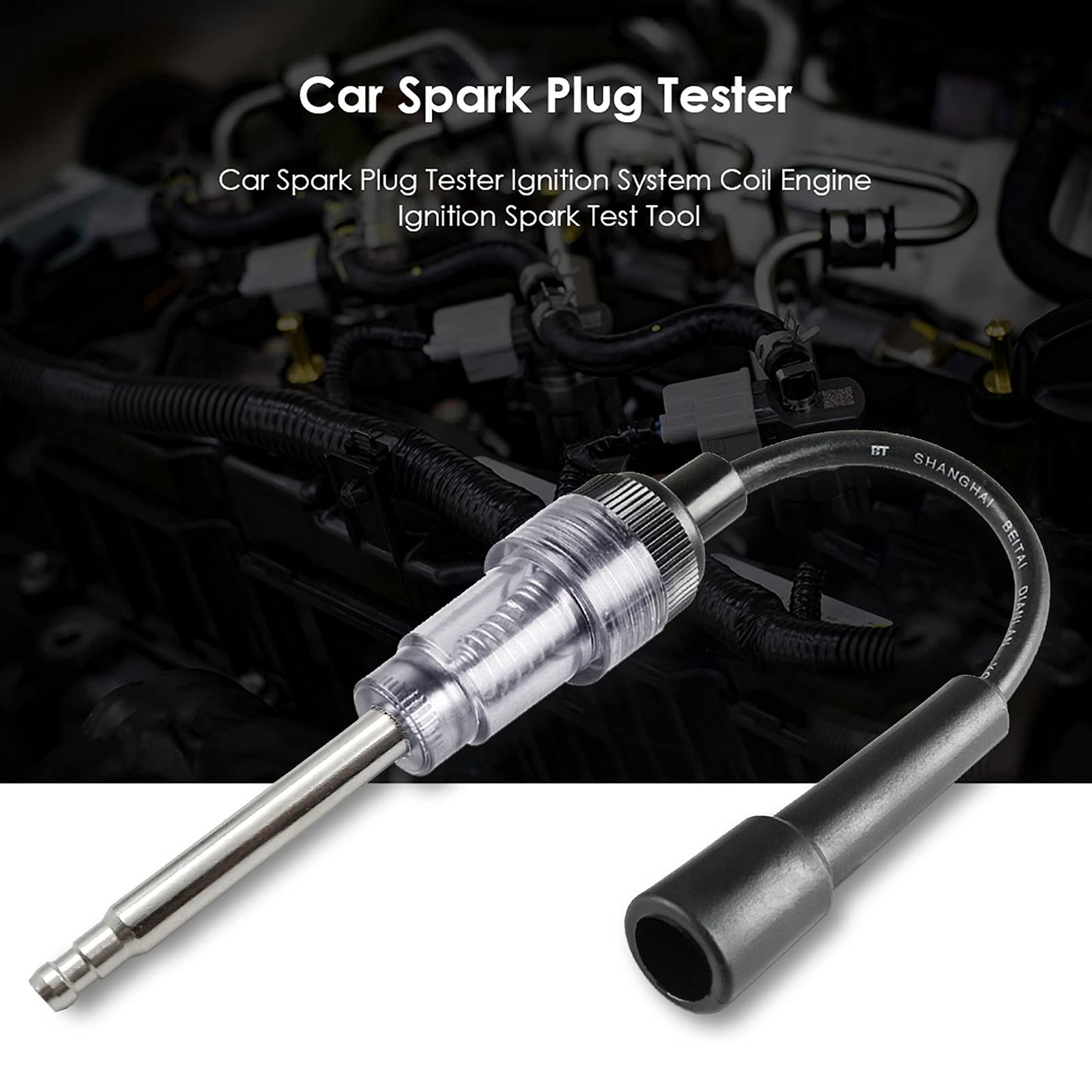 6 Pcs Car Spark Plug Tester - Engine Ignition 6pcs, black
