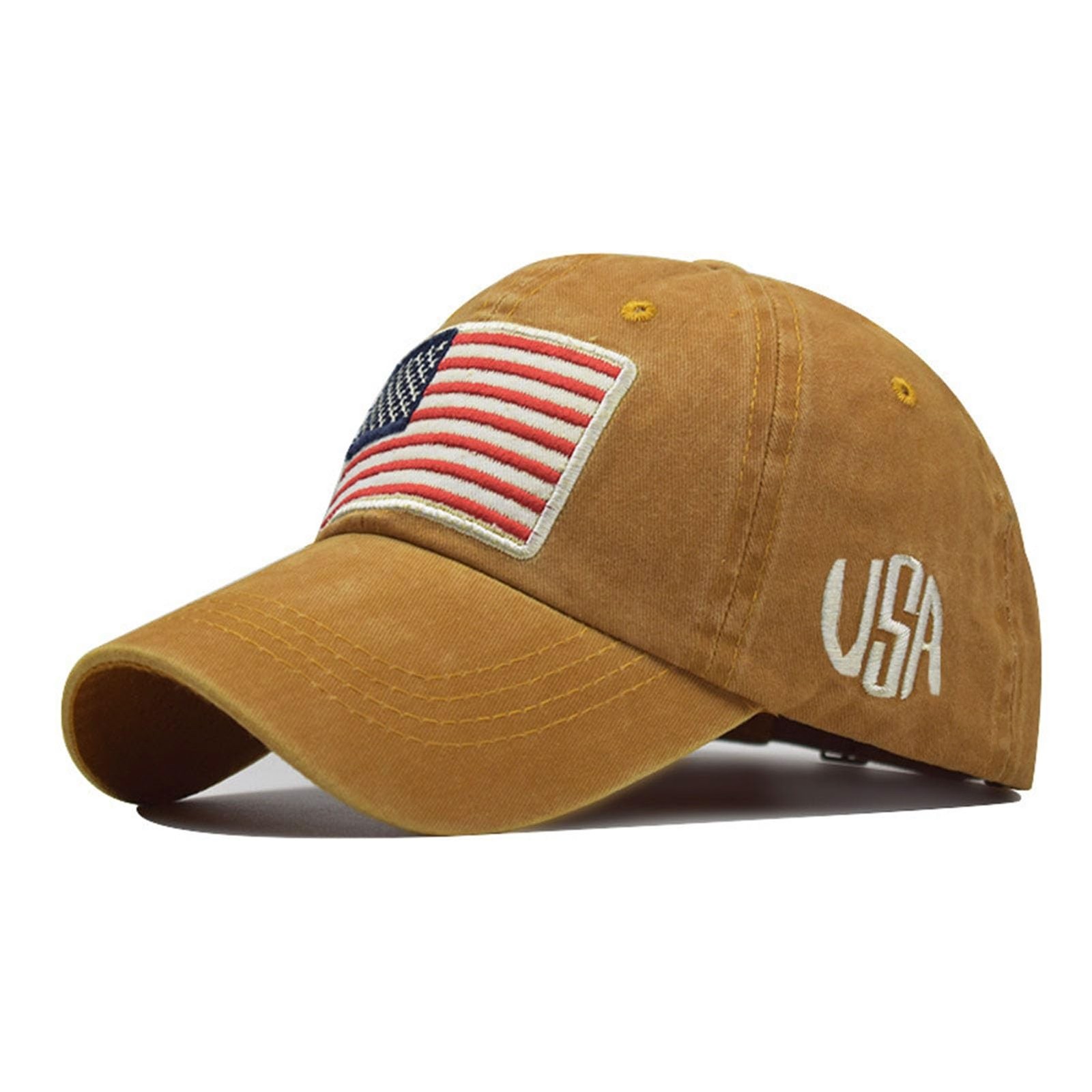 Mens Baseball Cap Trucker Hats Women Vintage Hat Cute Hats USA Embroidery Fis...