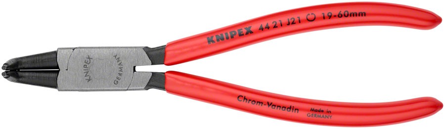 Knipex 6.75" Forge-Angled Chrome Vanadium Steel Internal Snap Ring Pliers