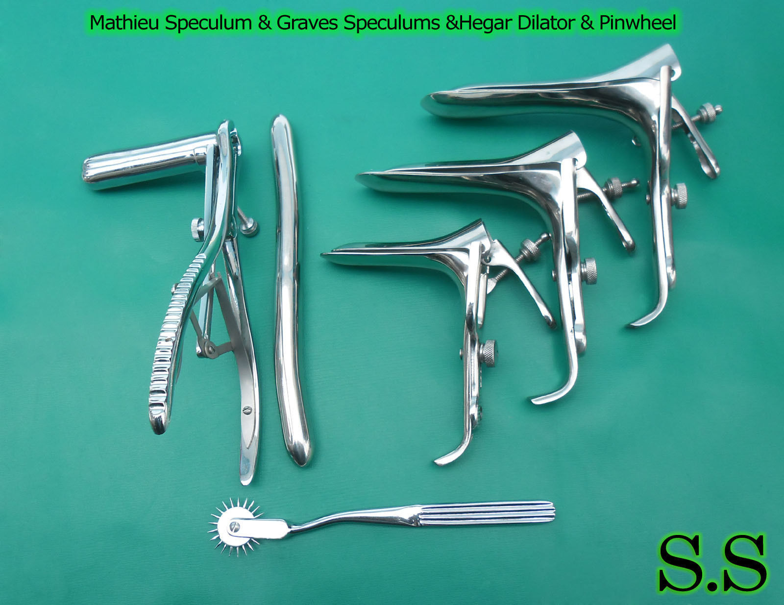 Mathieu Speculum Graves Hegar Dilator Sound Pinwheel