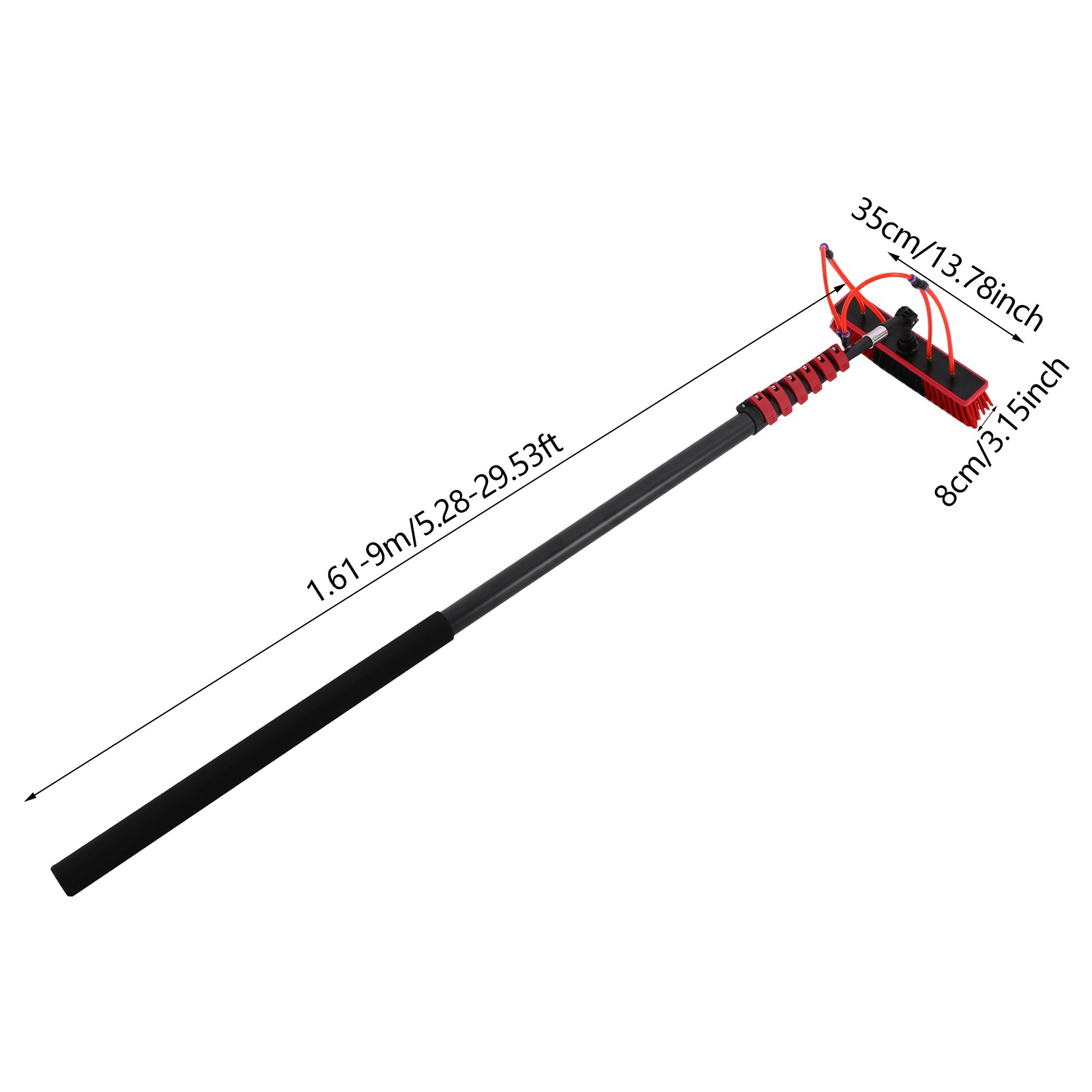 180° Brush Window Cleaner Window Adjustable Clean Equipment Window Cleaning Pole