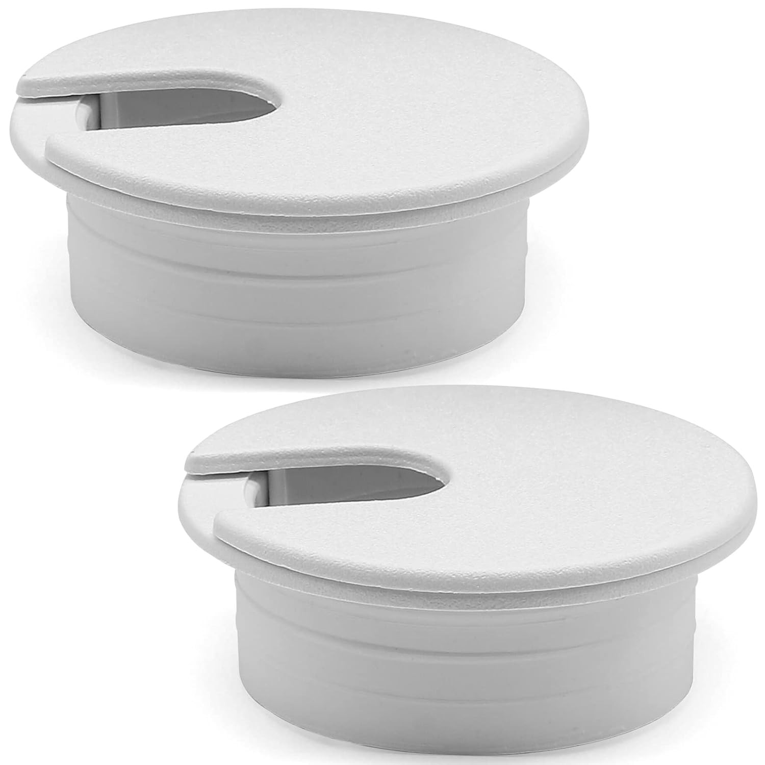 White Desk Cord Grommets 1-1/2 Inch, Plastic Grommet Cable Hole Cover for Office