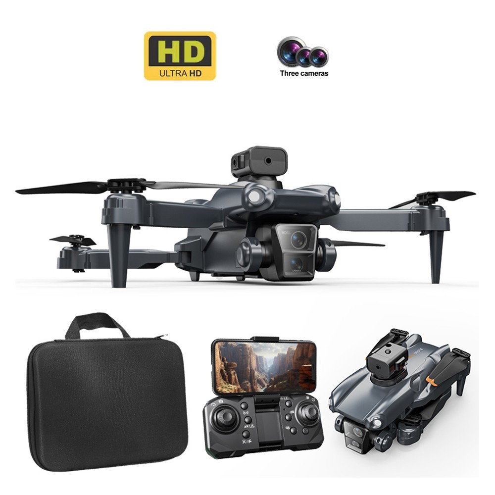3-Camera Ultra HD Drone with HD Camera WIFI FPV Foldable Quadcopter 3 Battery