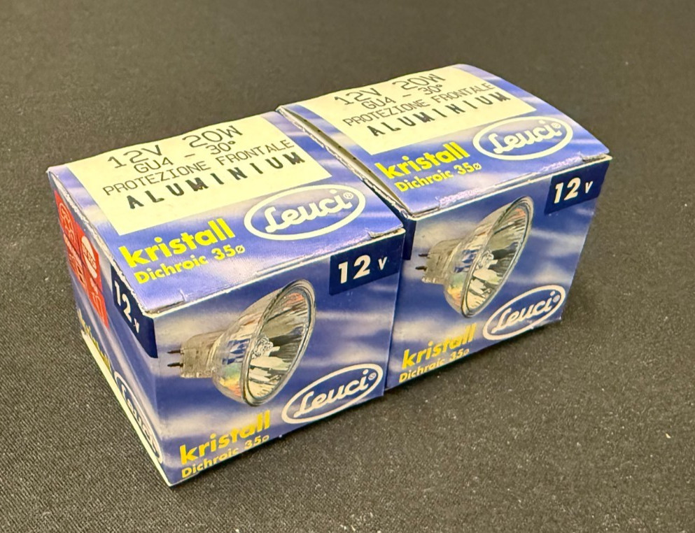 2 x 20MR11/FTD/C-12V Leuci - 20w 12V MR11 GU4 base Covered Glass 30' Beam Spread