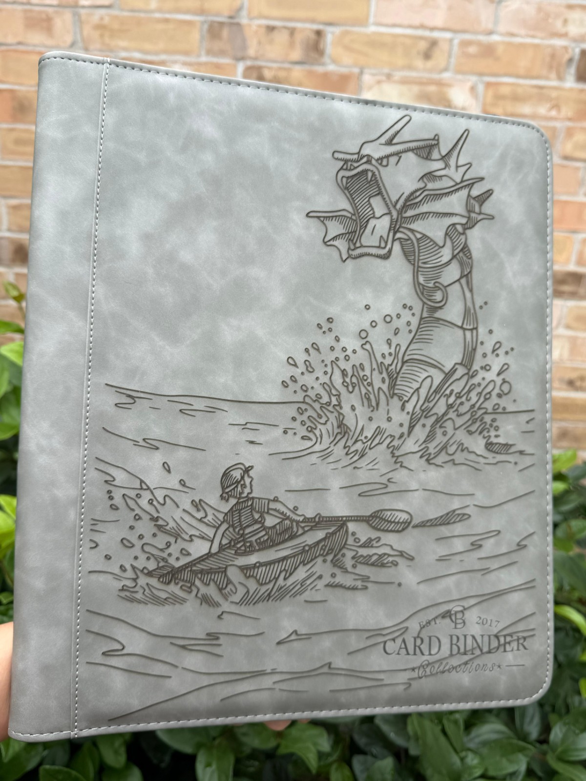 Pokemon Laser Engraved 9 Pocket SHINY GYARADOS Top Loader Binder Made To Order