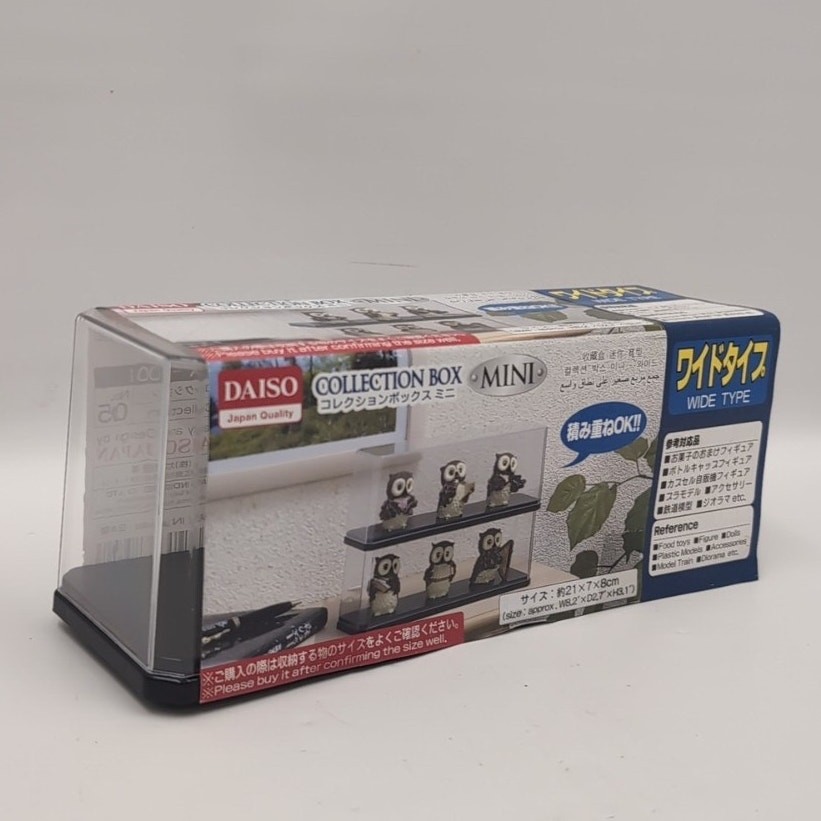 DAISO Collection Box Mini 8"x2.5"x3" Figure Acrylic Display Case