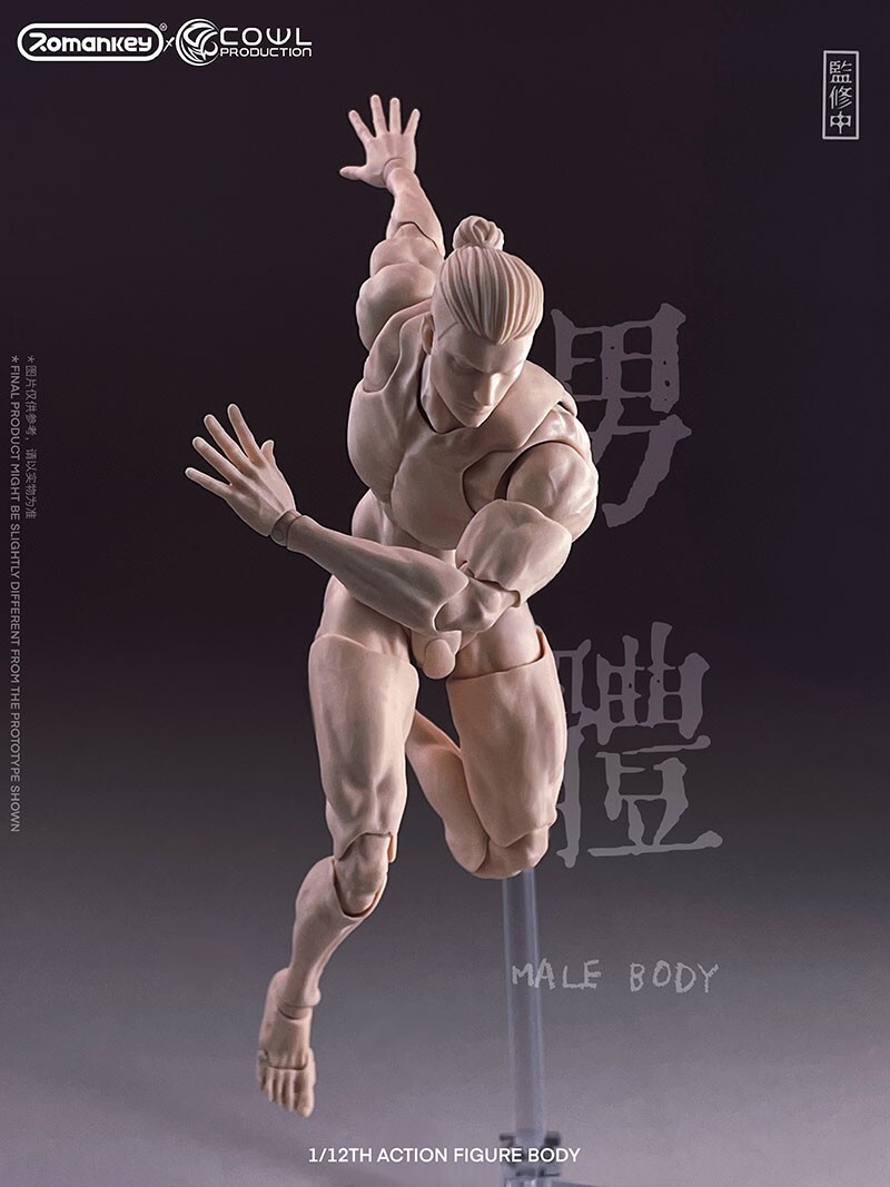 Stock Romankey X COWL 1/12 Pale Flexible 6" Action Figure Male Joint Body w/Head