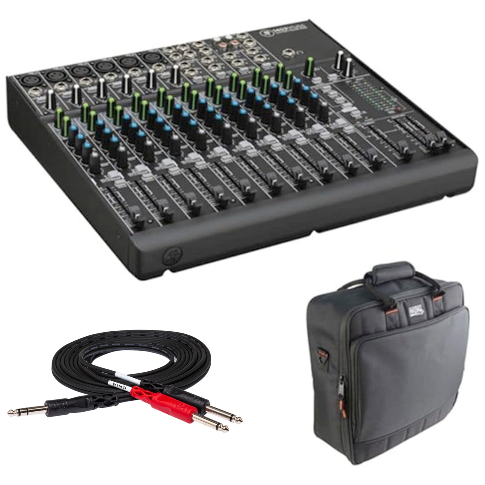 Mackie 1402VLZ4 with Gator G-MIXERBAG-1515 and Cable