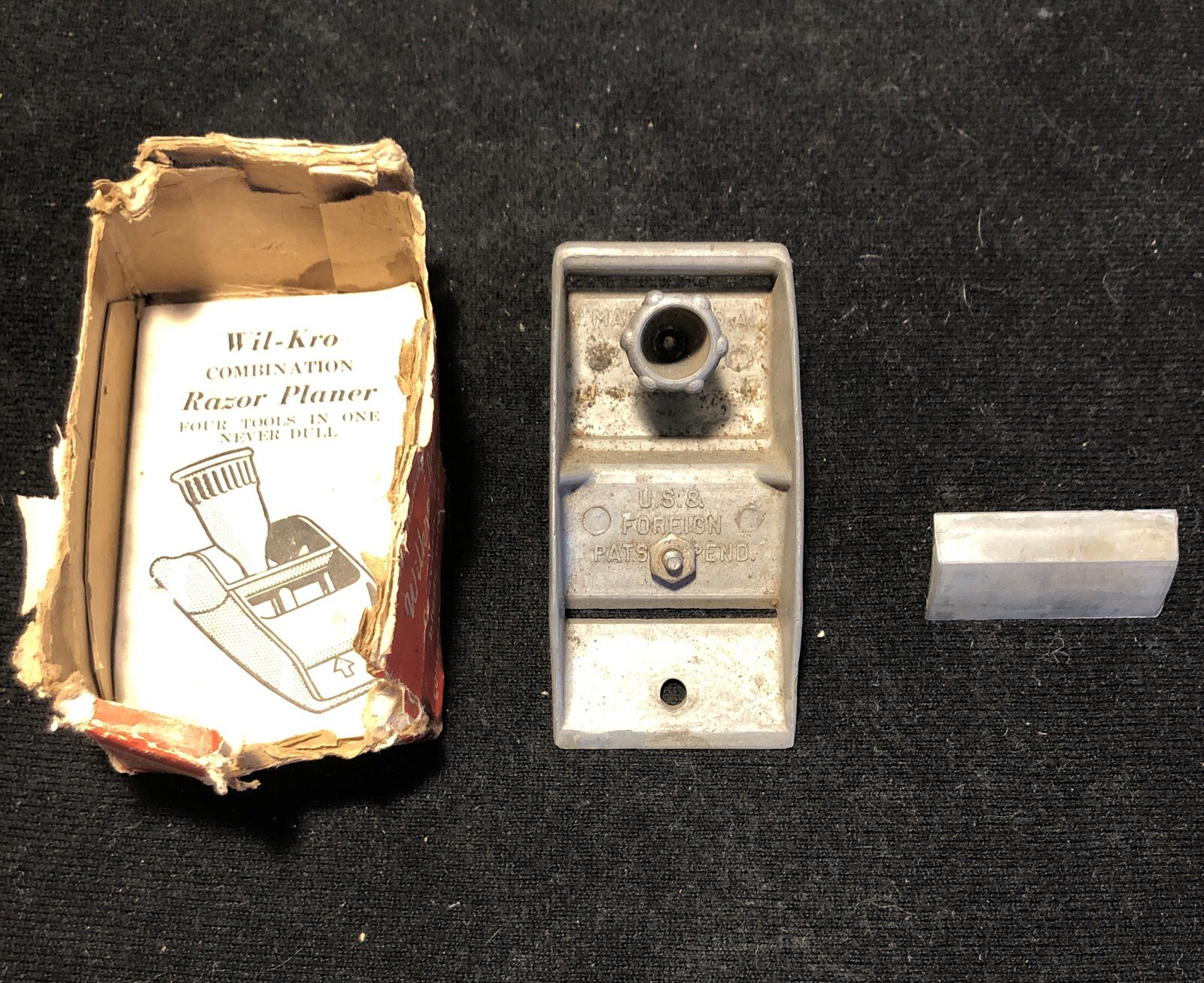 Vintage Wil-Kro Combination Razor Planer w/ Instructions USA Nice!