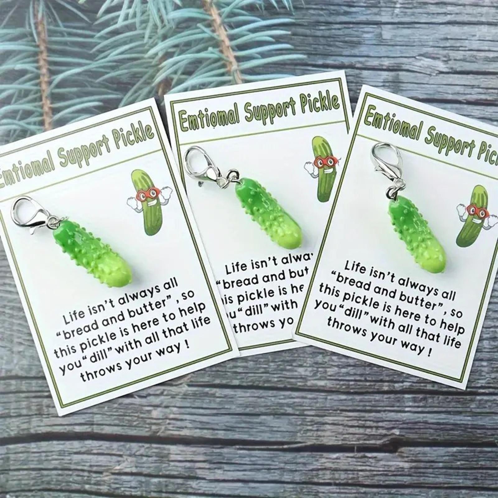 Pickle Bag Charm Cucumber Keyring Decoration Positive Bag Accessory Helpful