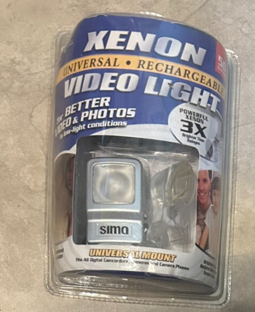 Sima SL-9X 3W Xenon Video Light Rechargeable for Camcorders Cameras NEW Sealed