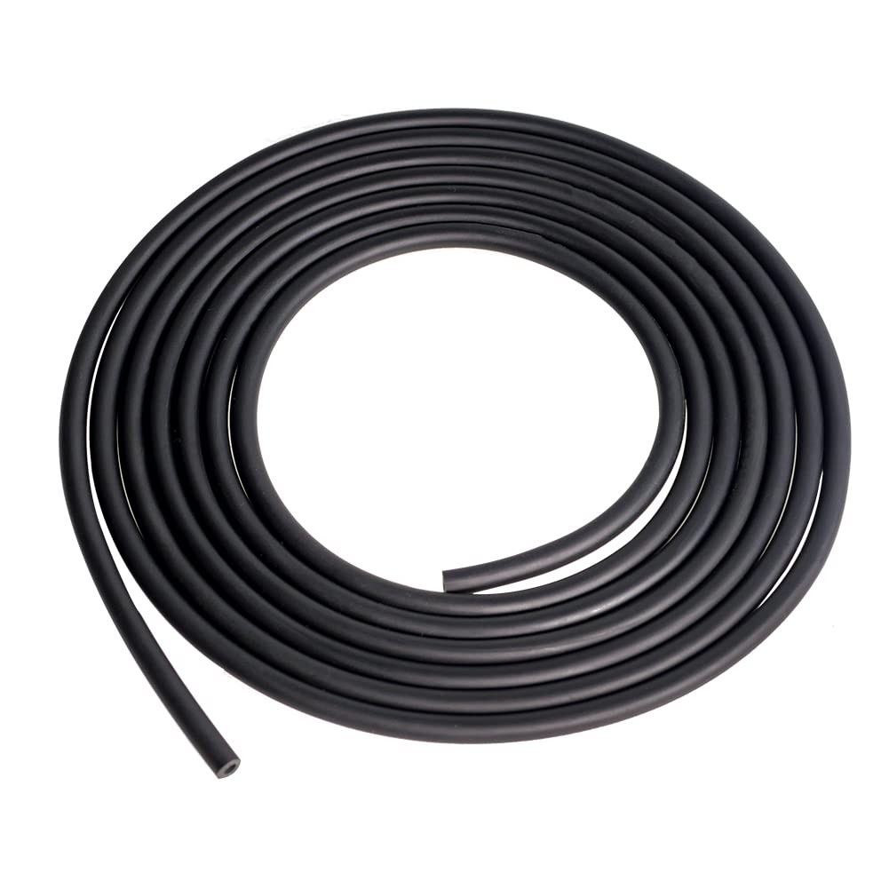 Feelers Natural Latex Rubber Tubing Tube 1/8" (3mm) 1/4"OD x 1/8"ID, 3M-Black