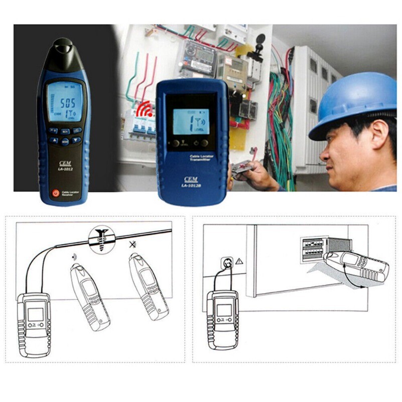 CEM LA-1012 Cable Locator Tester Receiver w/ Transmitter Line Tracker