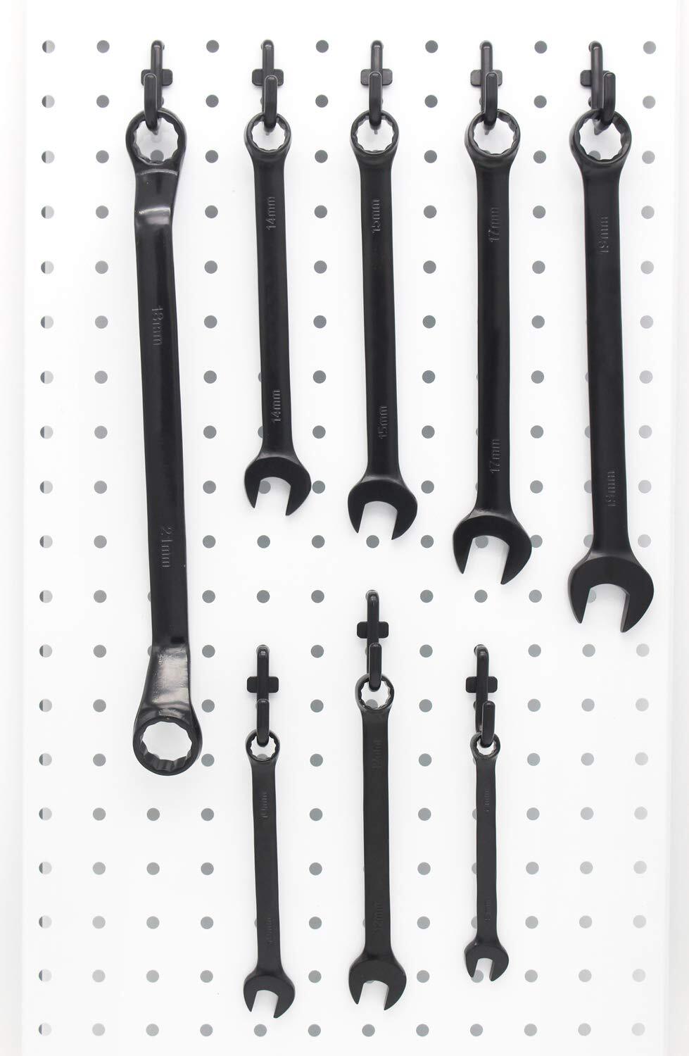 Pegboard Hooks Kit Pegboard J Hook Assortment 100PK Black Peg Hooks