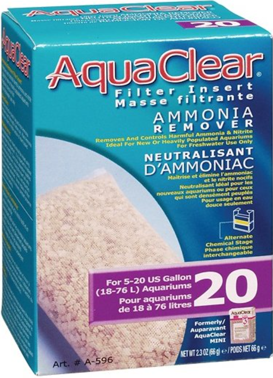 AquaClear 20 Ammonia Remover Inserts, Aquarium Filter Replacement Media, A596