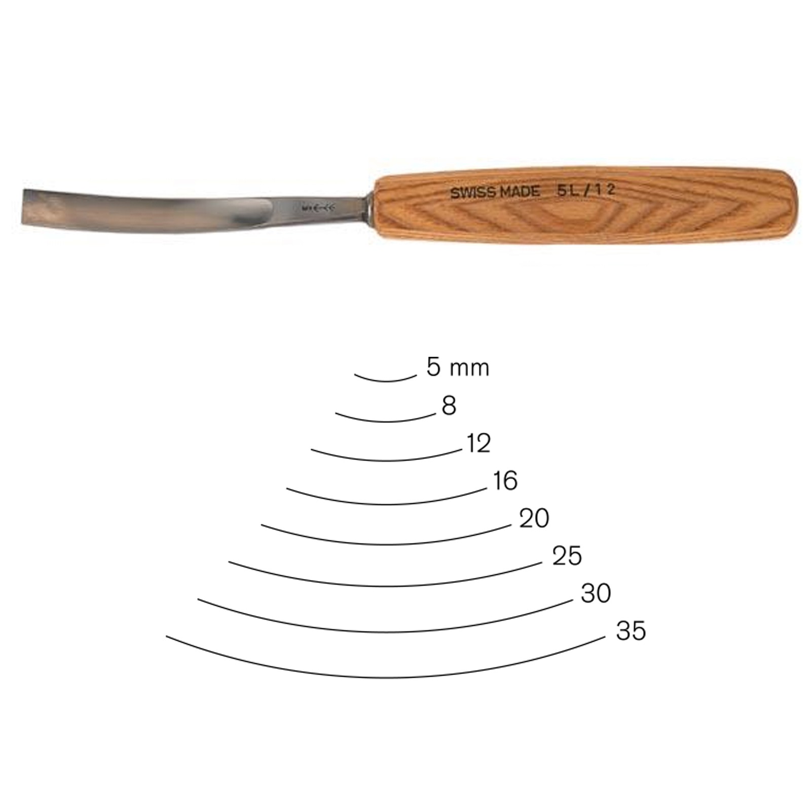 PFEIL "Swiss Made" #5 Sweep Bent Gouge 30mm