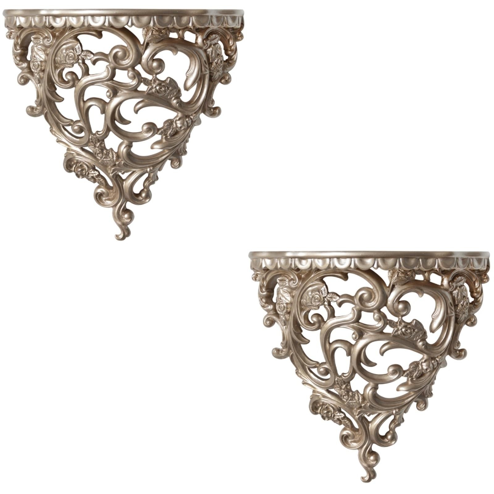2PCS Resin Floating Wall Shelf Wall Mounted Decorative Display Wall Organizer...