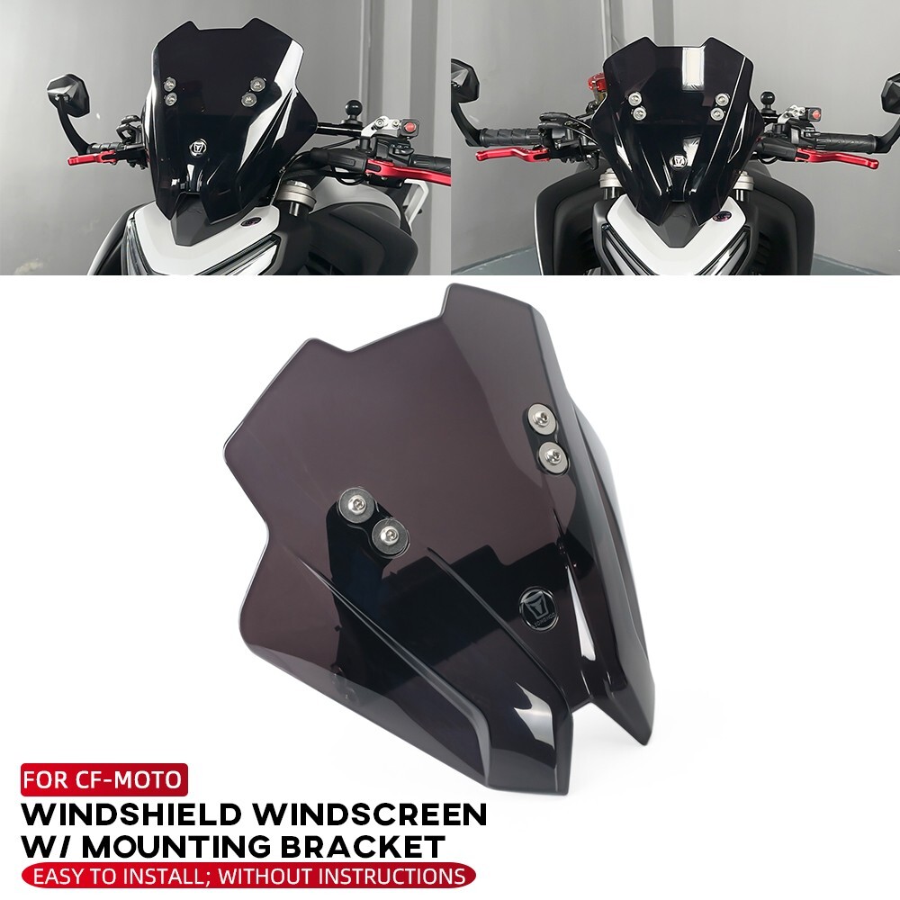Windscreen Windshield w/ Mounting Bracket Holder For CF-MOTO 450NK 2023-2025