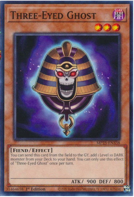 Yugioh -  Three-Eyed Ghost - MP25-EN338  - Common - NM/M