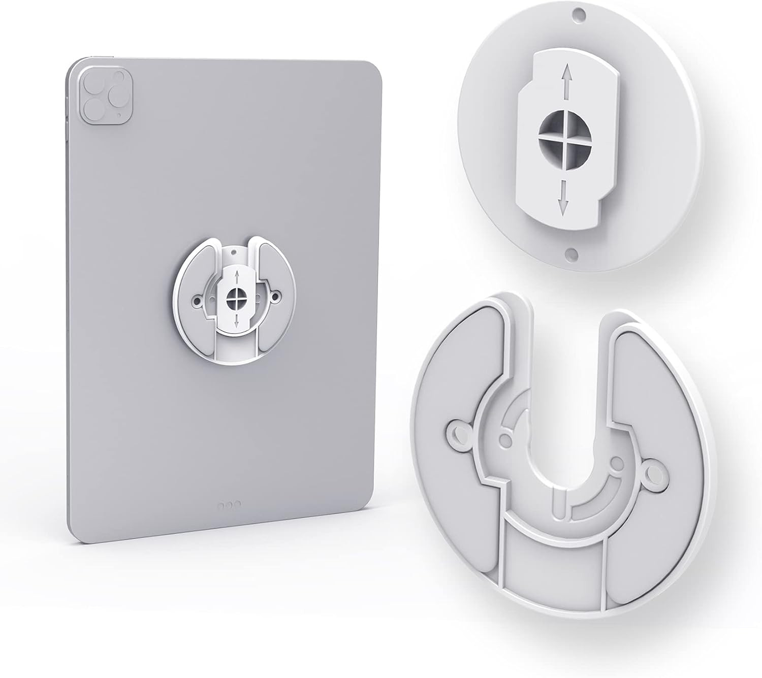 Adjustable Universal Tablet Wall Mount with 90° Swivel (2-Pack, White)