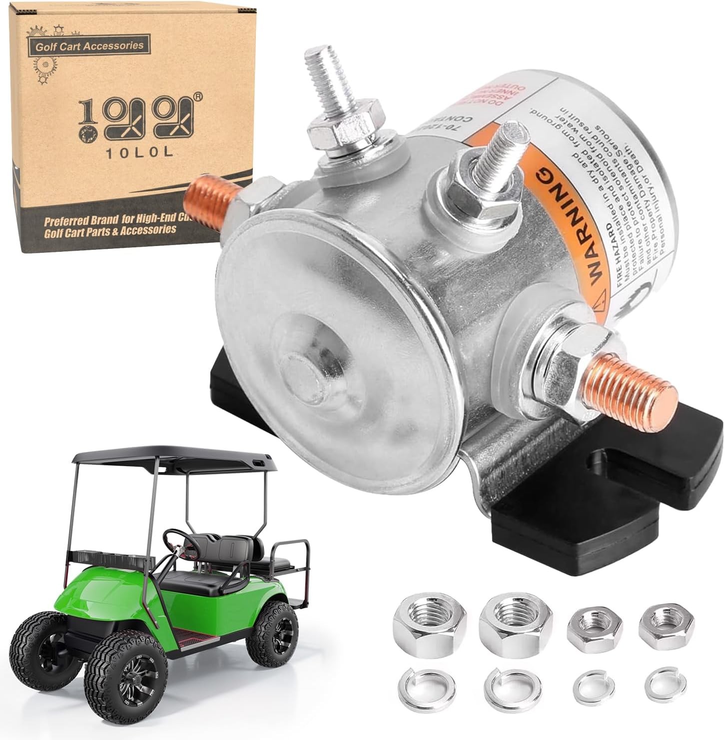 EZGO 36 Volt Golf Cart Solenoid Relay 4 Terminal 10L0L