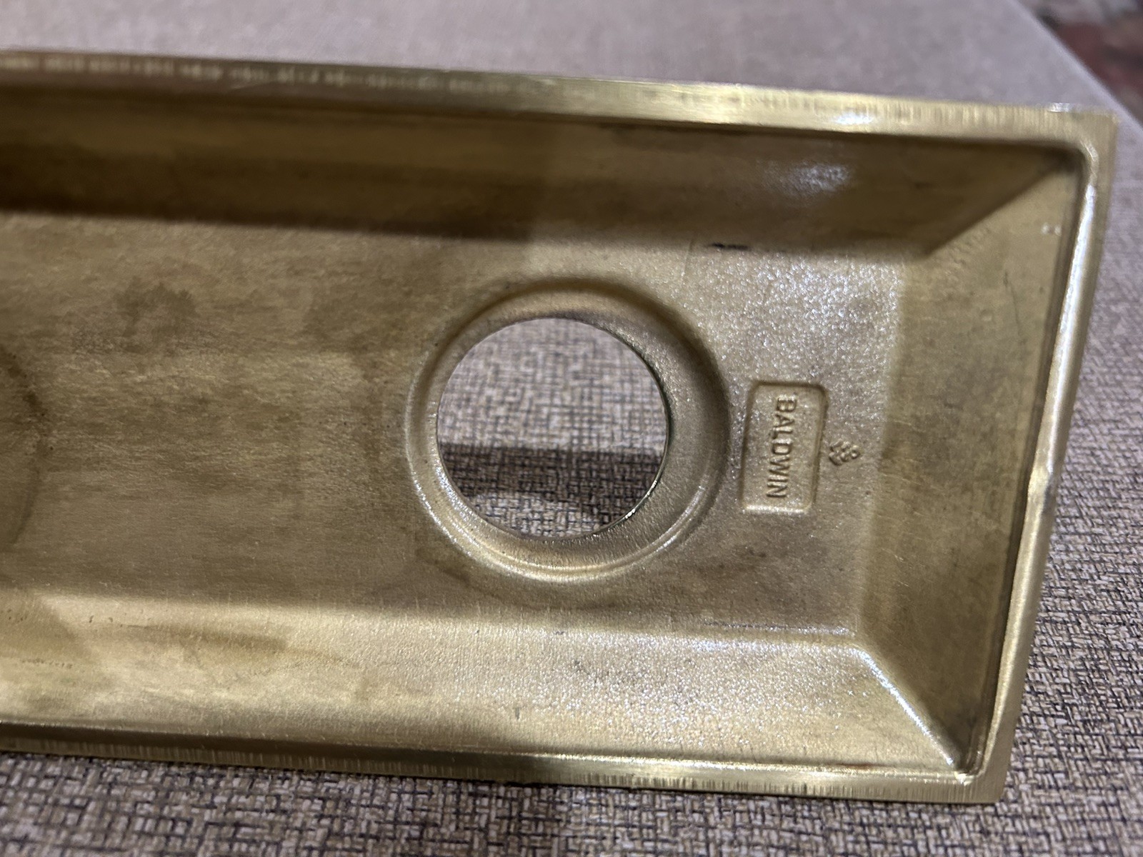 Baldwin Tremont 6605 Exterior Active Face Plate Gold Trim