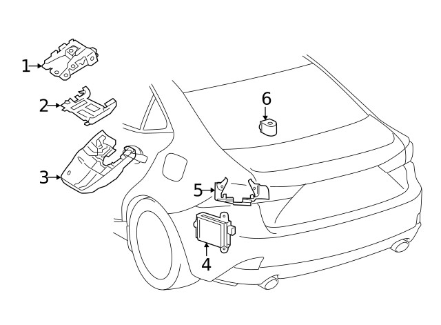 Genuine Lexus Blind Spot Detection System Warning Sensor Bracket 88163-53020