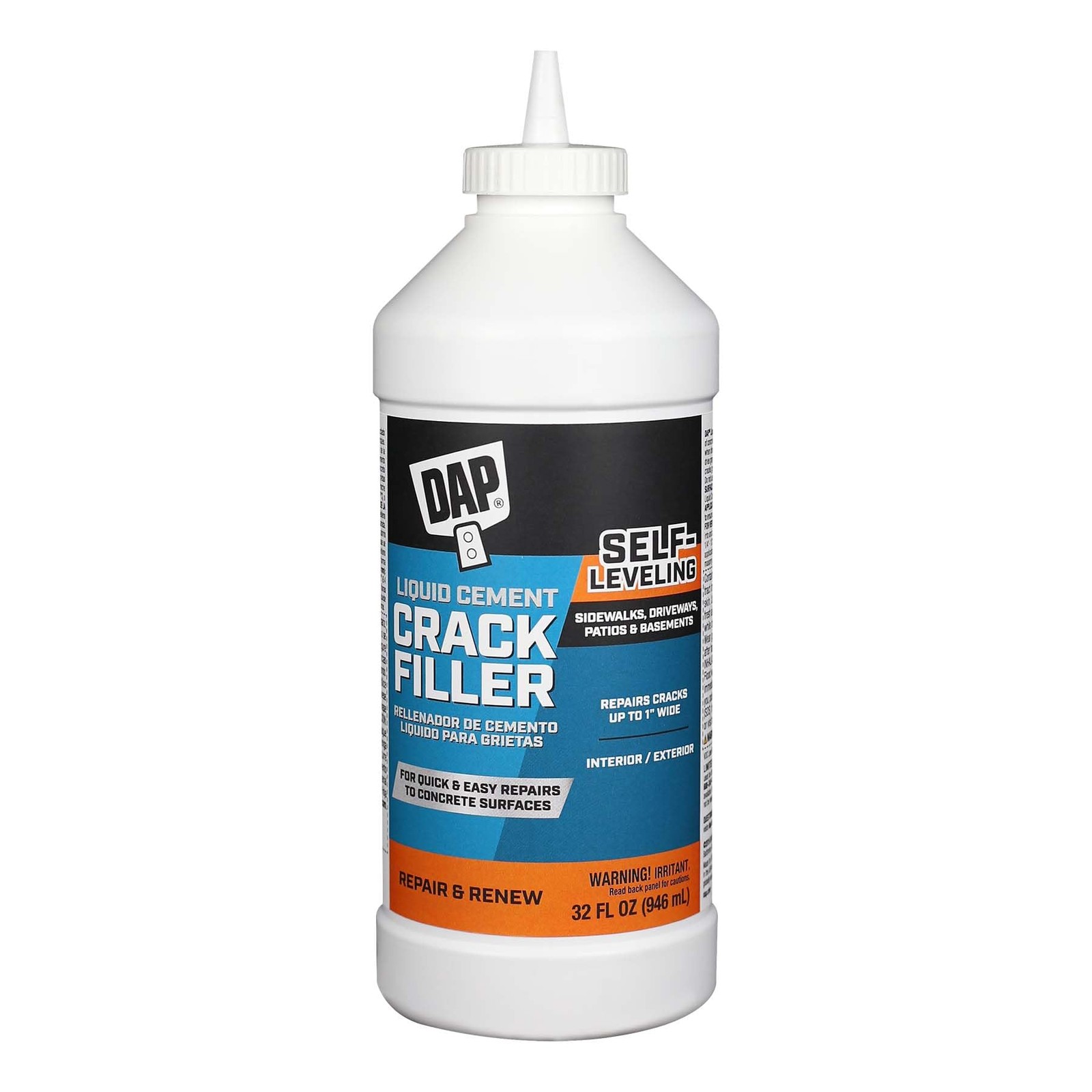 DAP Liquid Cement Crack Filler (Ready to Use), Gray, 32 Oz 32 oz, Gray