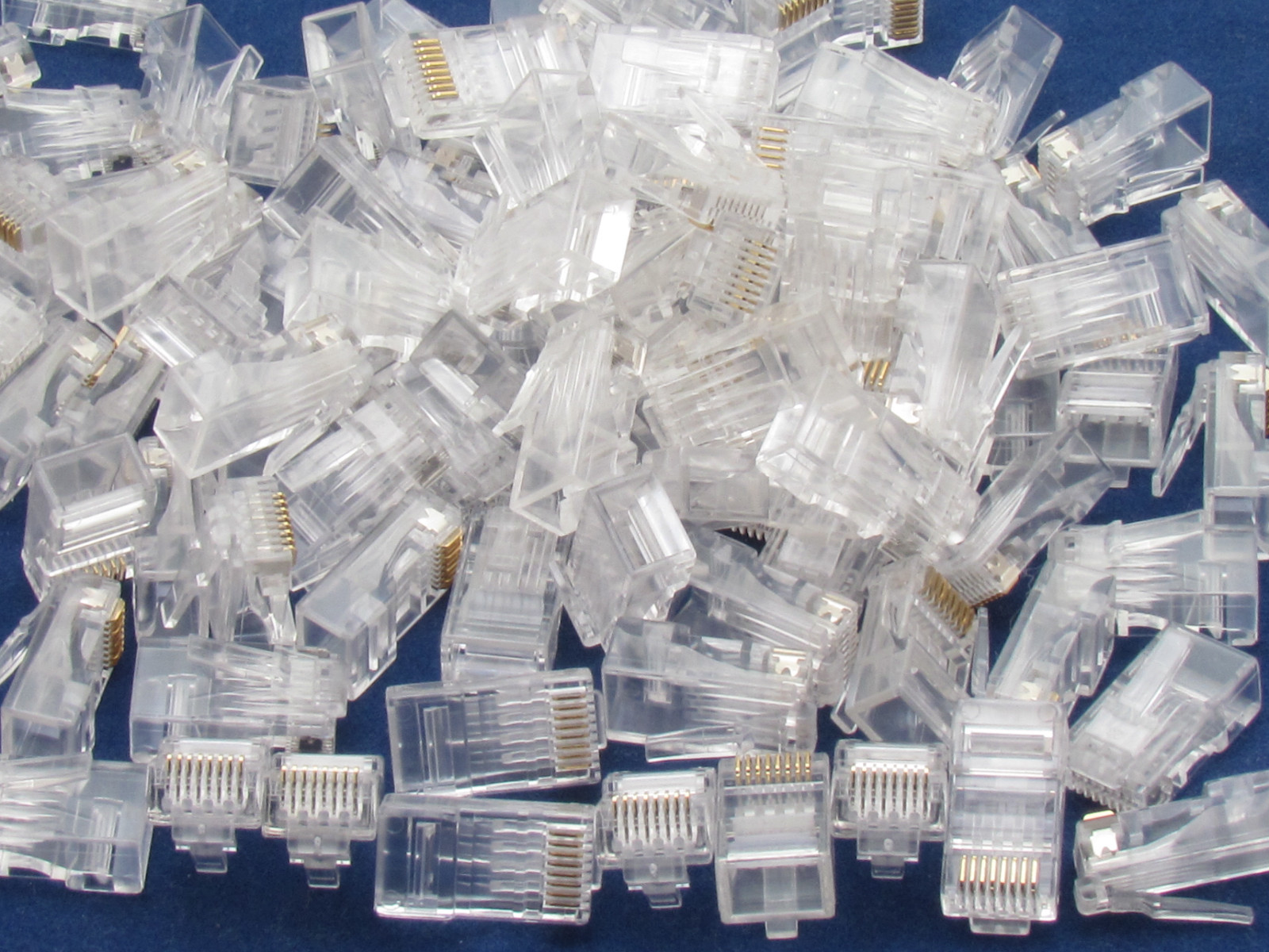 100 X pcs RJ45 Plug Cat6 Modular LAN Network Connector Internet Ethernet Cable E