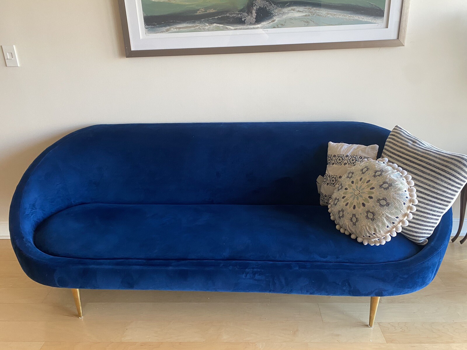 Blue Velvet Couch