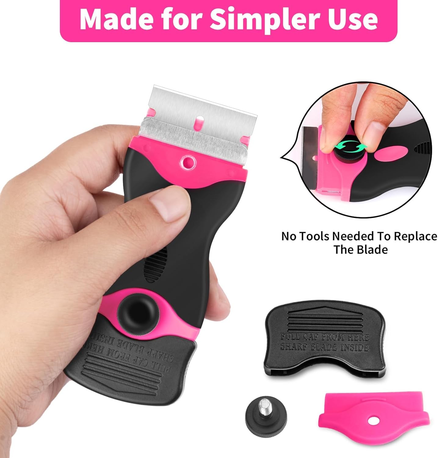 Razor Blade Scraper Tool Kit - Razor Scraper & 20 Pcs Extra Blades for Window