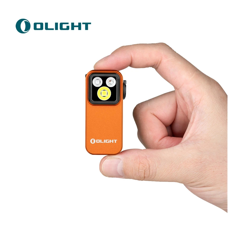 Olight Oclip Pro S EDC Clip Flashlight Rechargeable LED Flood Spotlight Red 500l