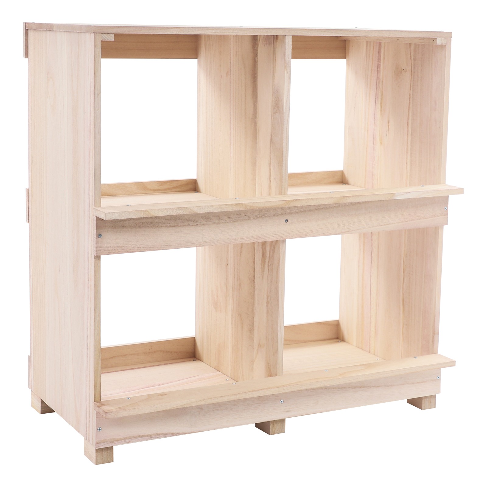 2 Tiers Chicken Laying Boxes 4 Hole Nesting Box Four Compartment Lay Case Farm