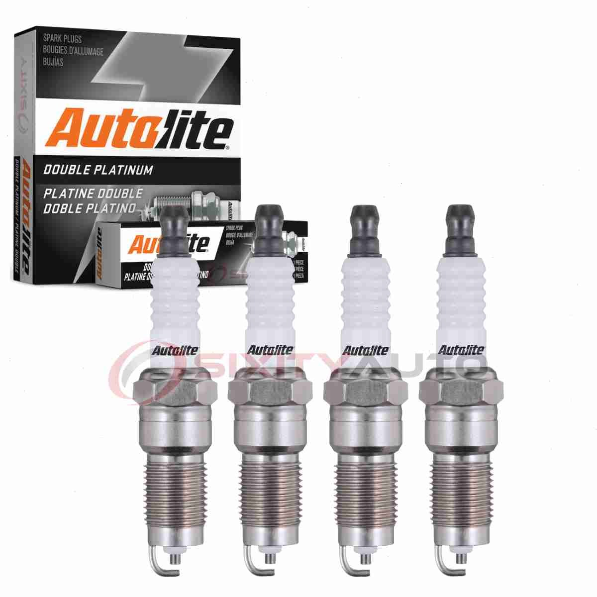 4 pc Autolite Double Platinum Spark Plugs for 1983 Mercury LN7 Ignition mp