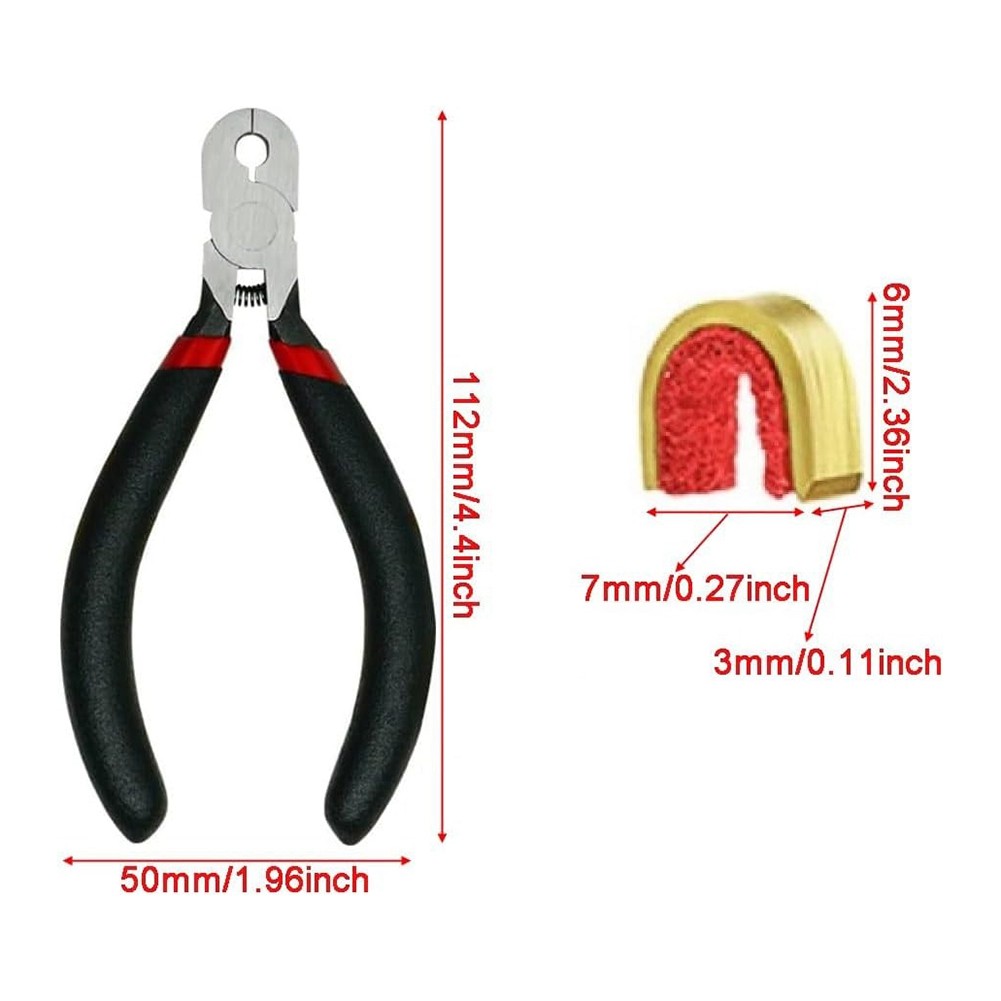 2X(Bow String Nocking Points Set with T Square Ruler Nocking Buckle Pliers1023