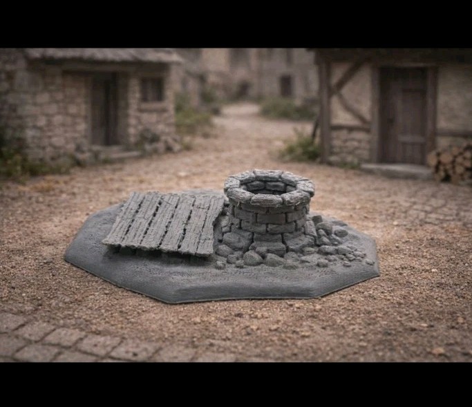 Scatter Terrain Village Well -32mm Scale -Pillage -D&D -Pathdinder -RPG