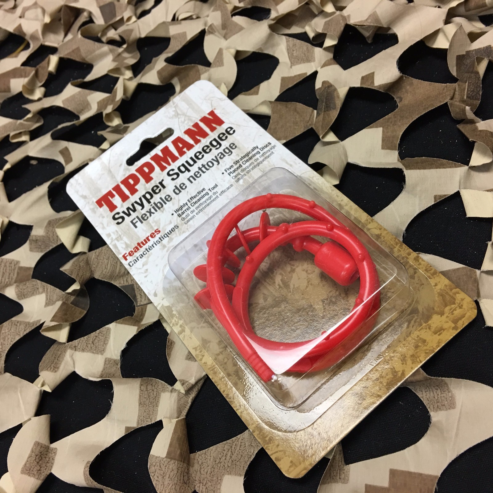NEW Tippmann Swyper Pull Through Squeegee Barrel Cleaner - Red