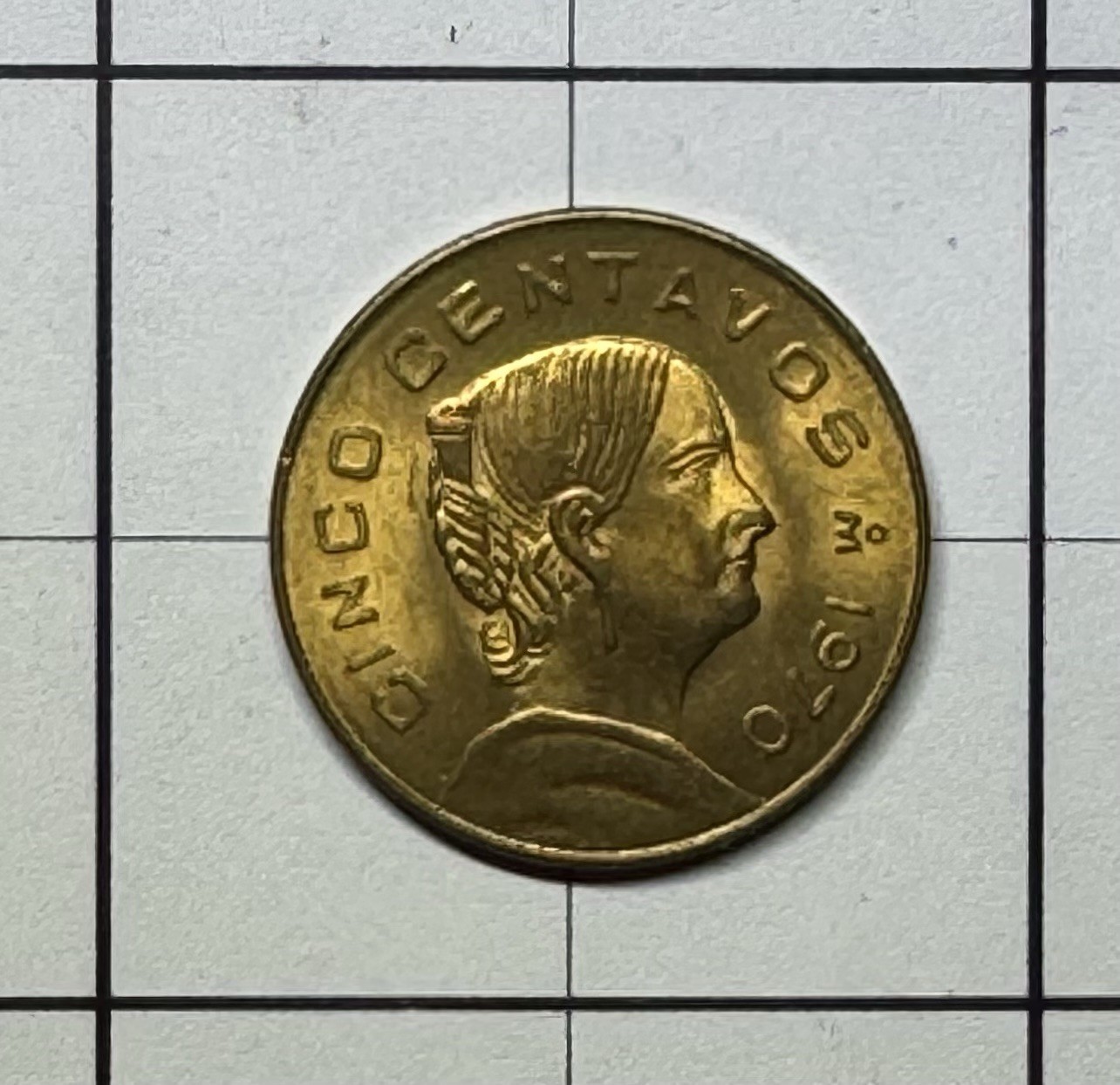 1970 Mexico 5 (five) Centavos - 5 Coins - Ungraded - Bright Unused Condition