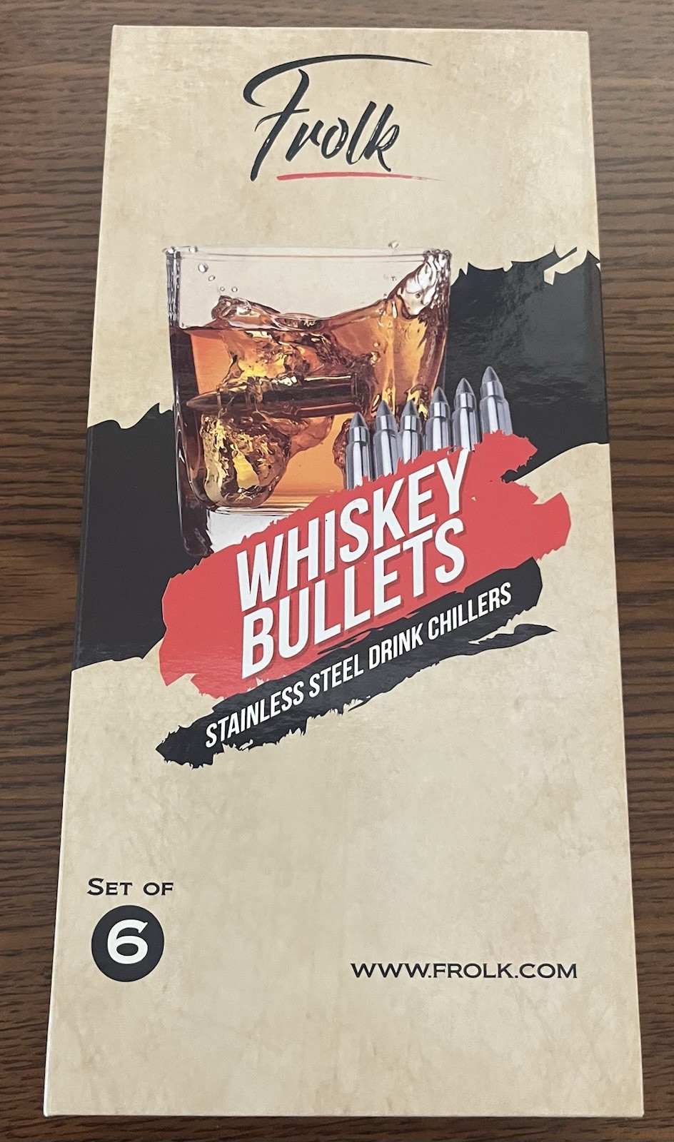 Whiskey Bullets Stainless Steel Drink Chillers Set of 6 - Gift Set